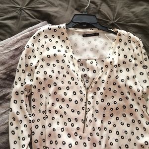 Black and white print Zara Blouse