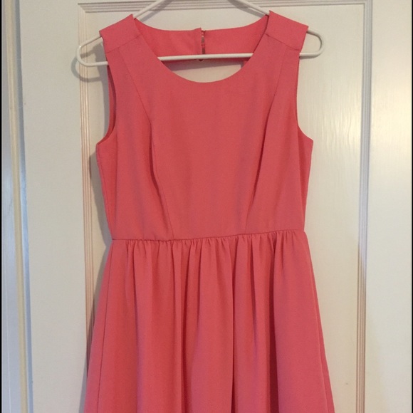 Open back pink dress