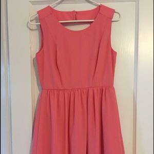 Open back pink dress