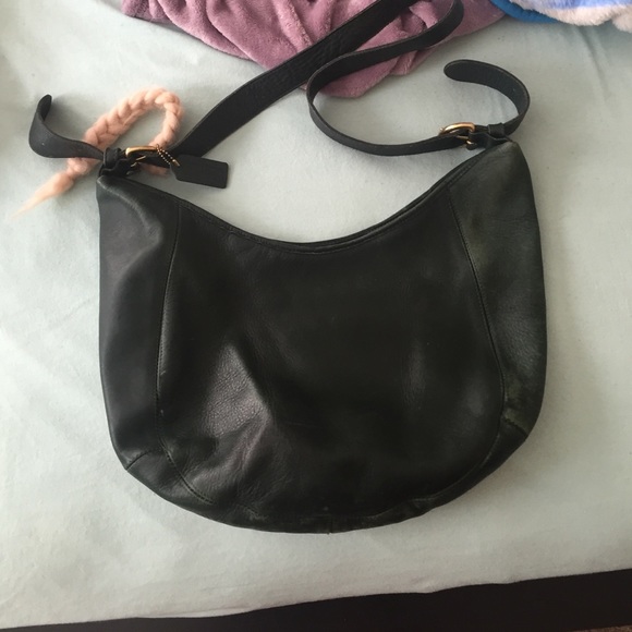 Vintage dark green coach bag