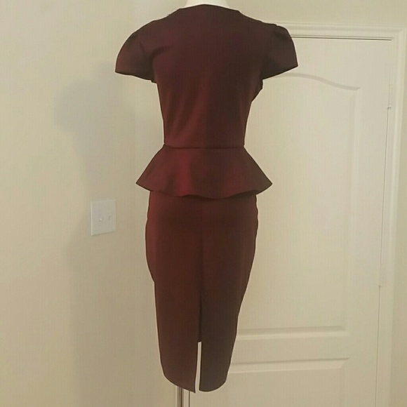 Burgandy office ready pelpum dress - Picture 2 of 2