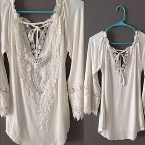 White and lace tunic