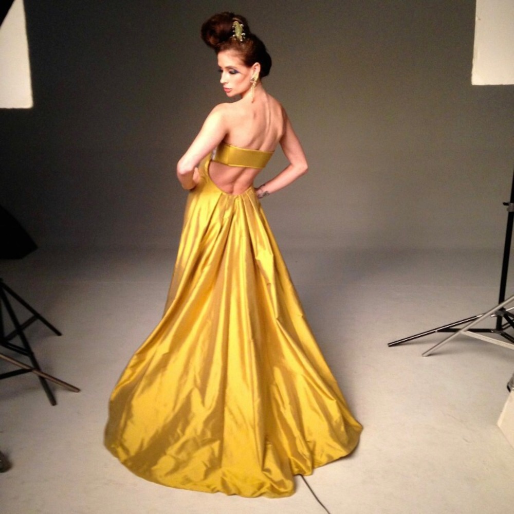 Calvin Klein couture silk evening dress-VOGUE NWOT