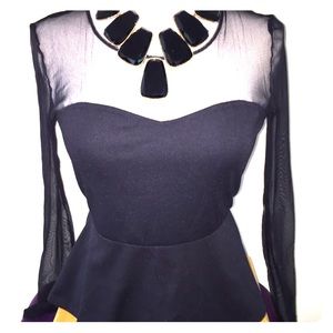 Black Peplum Top