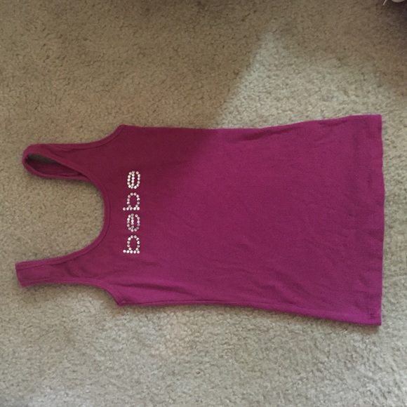 Purple Bebe Rhinestone Tank