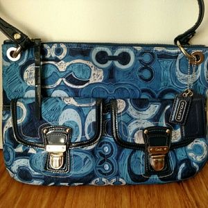 🎉SALE🎉NWOT Coach Poppy Denim Print Purse