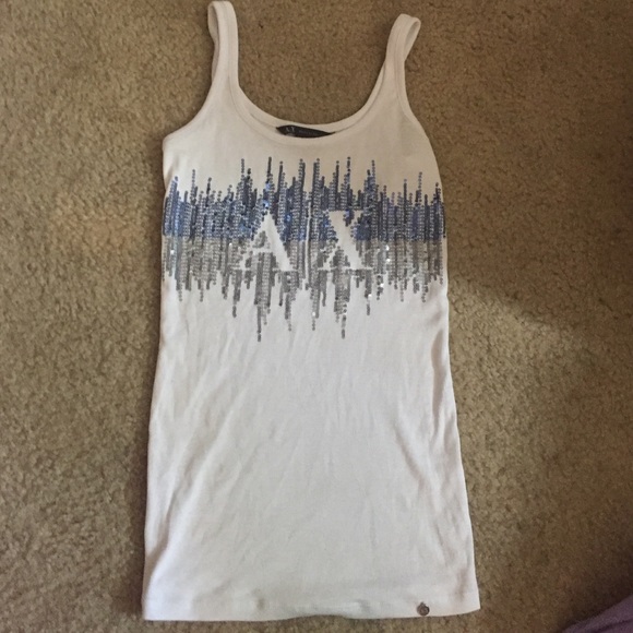 White Armani exchange tank