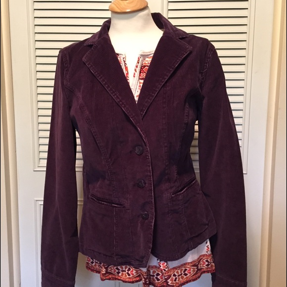 Purple / plum corduroy jacket size Medium Tall