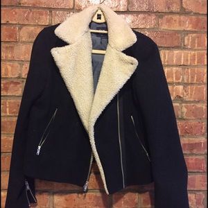 GAP Wool/Shearling Bomber Jacket