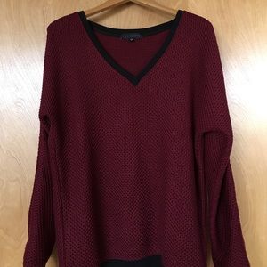 Maroon sanctuary v-neck sweater