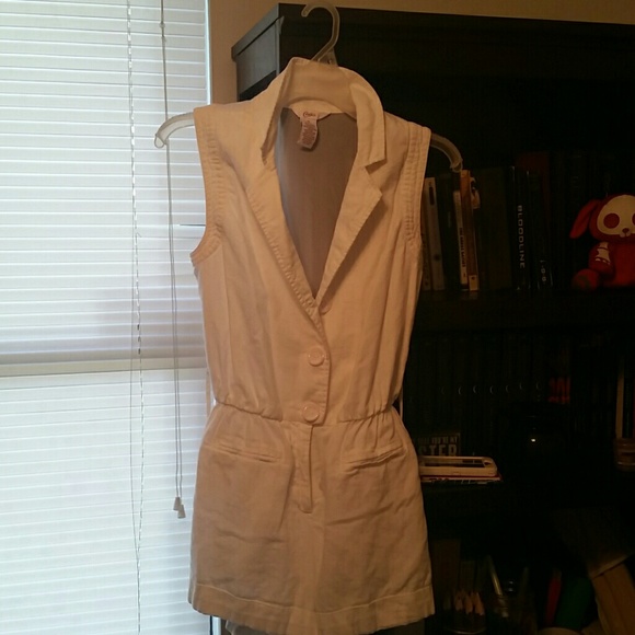 Candies white romper with sheer back