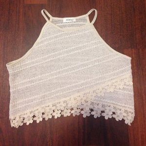 Loose knit crop top