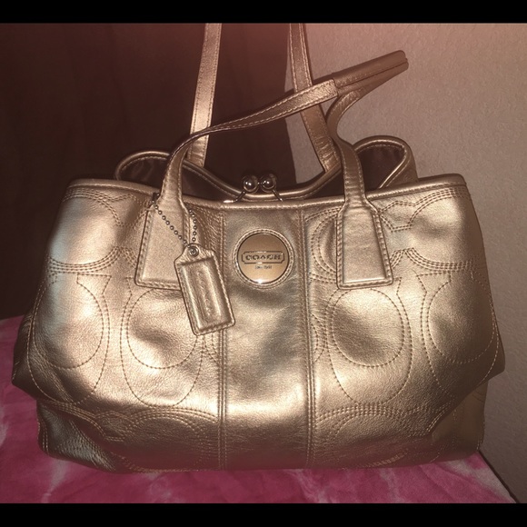 Rose Gold Coach Bag