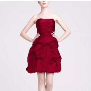 Red strapless short pickup dress Sz 6