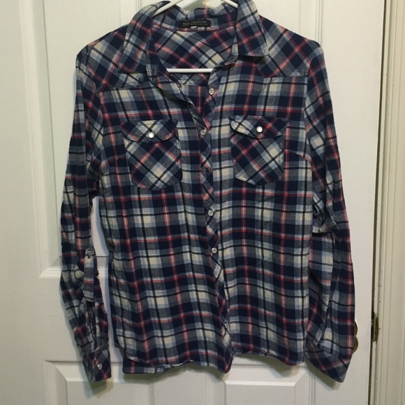 Button down plaid shirt