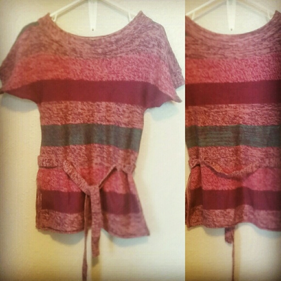 Purple, Lilac & Turquoise  Knit Heather Tunic