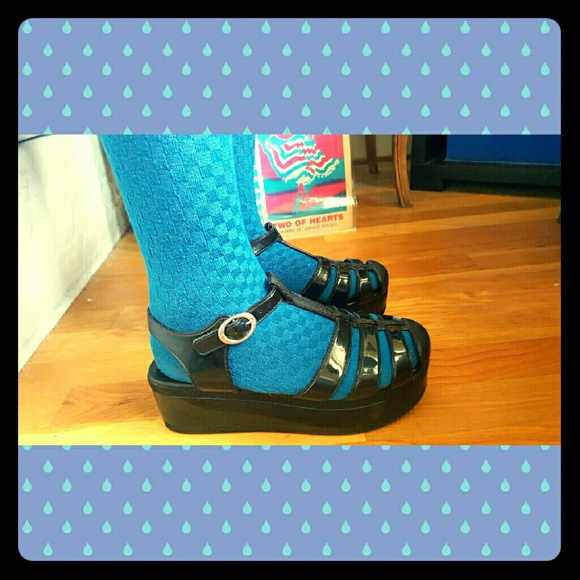 Flatform black Jellies