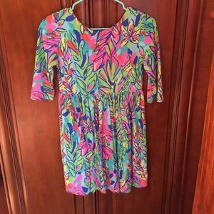 Lilly Pulitzer Girls Dress 3/4 sleeve