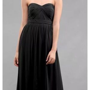 Black floor length convertible chiffon dress Sz4