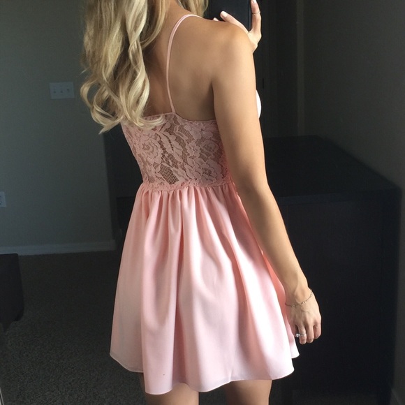 {Last One}-Pink Lace A-Line- - Picture 3 of 4