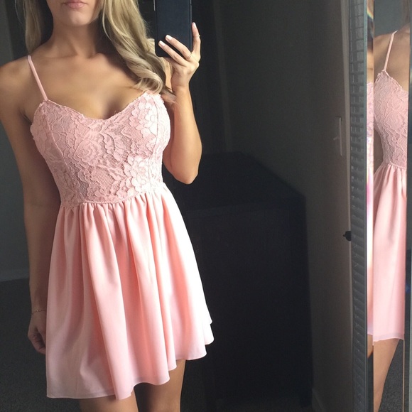 {Last One}-Pink Lace A-Line- - Picture 4 of 4