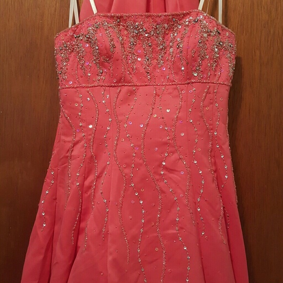 Salmon Colored Pink Formal (Prom) Dress