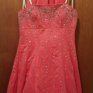 Salmon Colored Pink Formal (Prom) Dress
