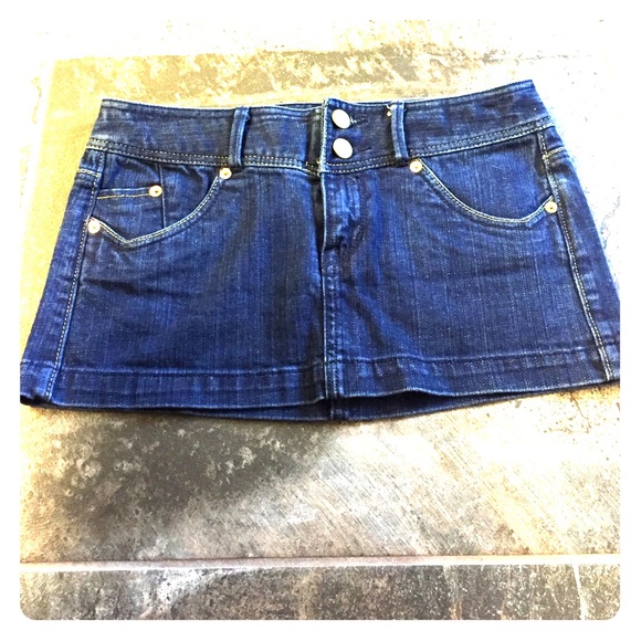 Express x2 denim mini skirt