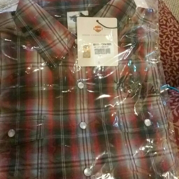 Harley womens plaid shirt