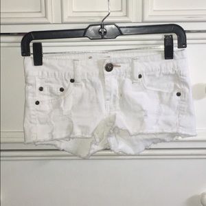 White Ripped Shorts
