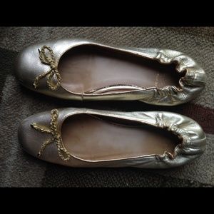 Lilly pulitzer golden ballet shoes