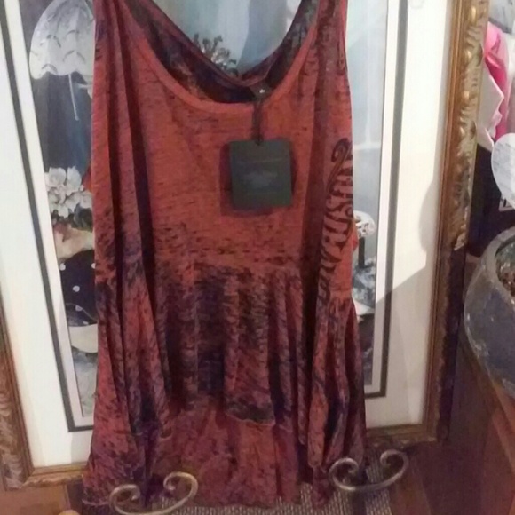 Red and black harley shirt