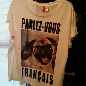 Cute/funny "parlez-vous francais" h&m shirt