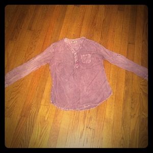 Long sleeve maroon shirt