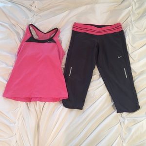 Crop Nike leggings (M) and work out top(S)