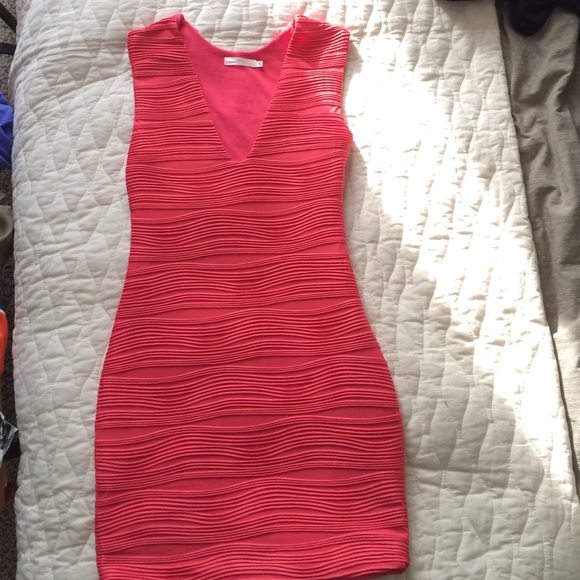 Coral millau mini dress