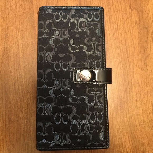 Black Coach mini billfold - Picture 1 of 3