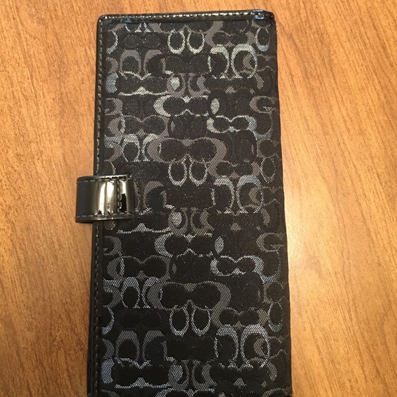 Black Coach mini billfold - Picture 3 of 3