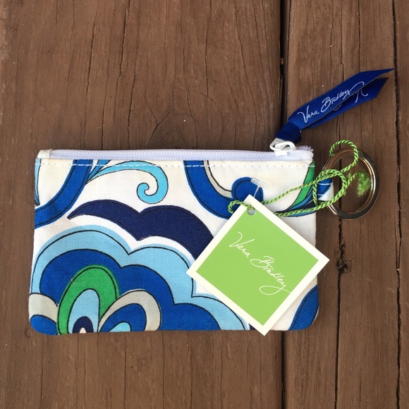 Vera Bradley Zip ID Case in 'Mediterranean White'