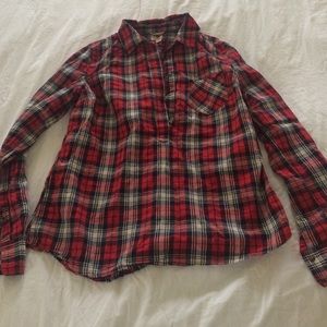 Womens M plaid popover