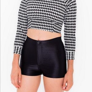 BLACK AMERICAN APPAREL DISCO SHORTS