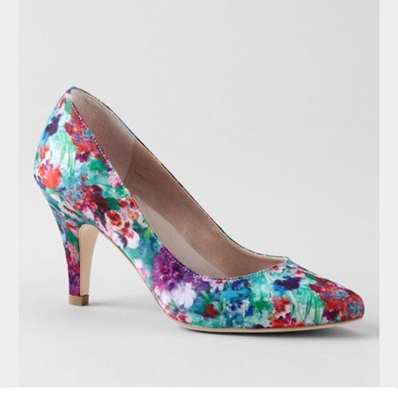 floral mid heels