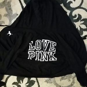 PINK Black Zip Up Jacket