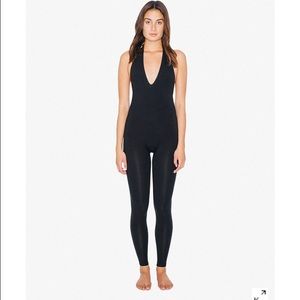 American Apparel Cotton Spandex Halter Catsuit