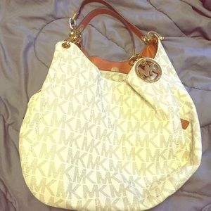 Michael Kors Fulton logo leather tote bag