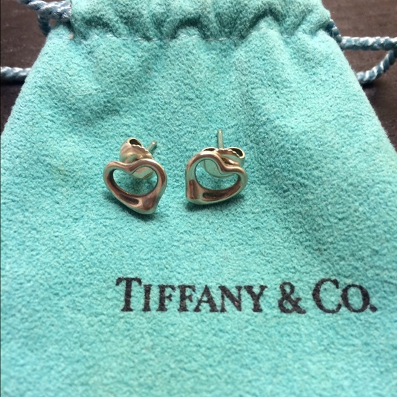 Tiffany & co silver heart earrings