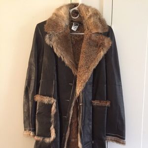 DKNY shearling coat