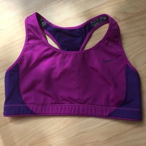 PURPLE NIKE SPORTS BRA