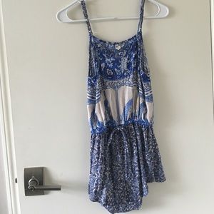 XS free people xanadu peacock print playsuit