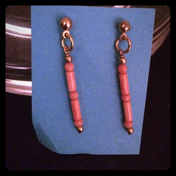 Real coral earrings from Hawaii